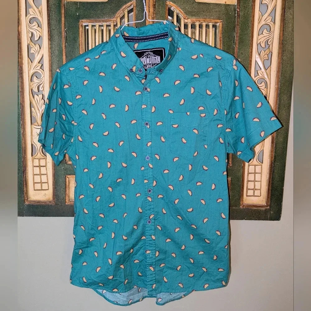 Five Points Tacos button-down Slim Fit Flex shirt - Size M